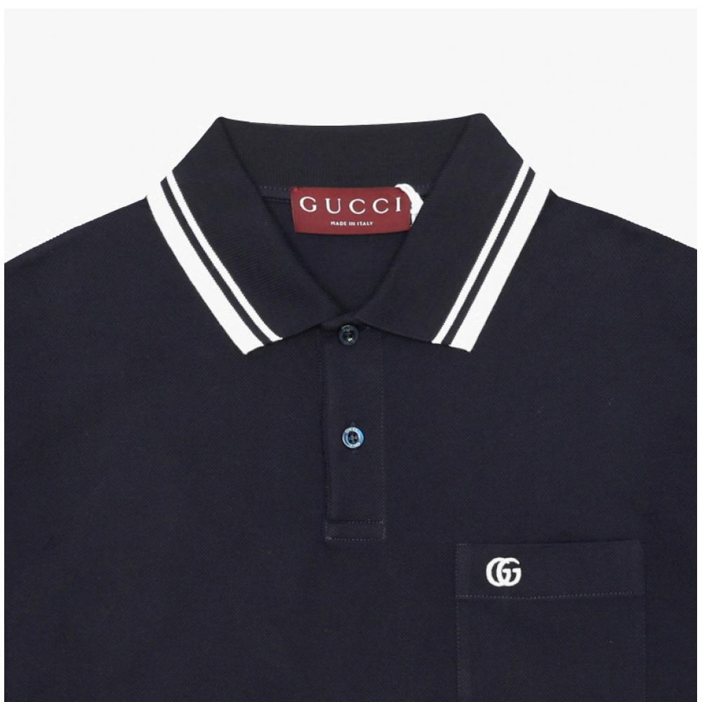 Gucci Gg STripe Collar Polo Men S ShorT Sleeve T ShirT 795174 Xjg16 4003