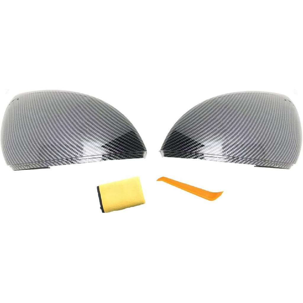 Right Passenger Side Mirror Cover Replacement Compatible With Volkswagen Jetta      2024 Rearview Mirror Cover Without Turn Signal (Black right)