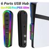 6-портовый USB-хаб, зарядное устройство, адаптер, конвертер, удлинитель для передачи данных для PlayStation 5 Pro/Slim, игровые аксессуары