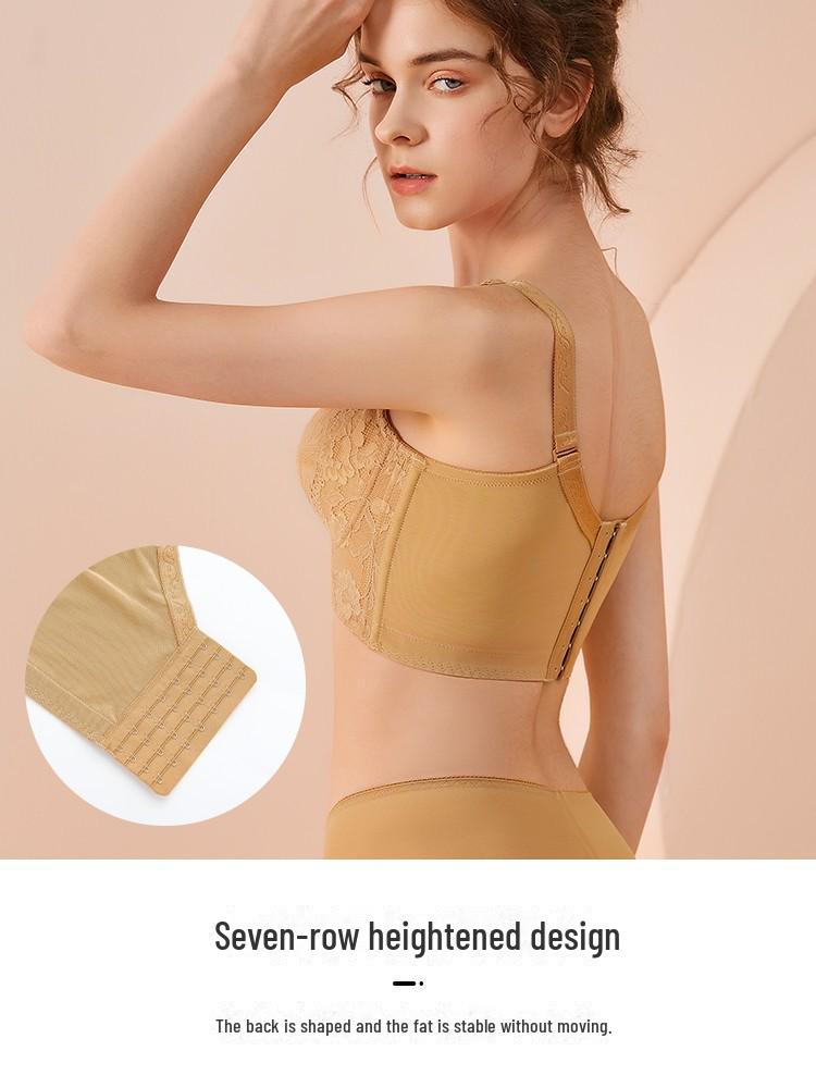 Регулируемый бюстгальтер пуш-ап с тонкими чашками для уменьшения размера и приподнятия большой груди, с поддержкой стальными кольцами.