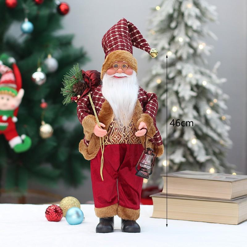 46cm Standing Sitting Santa Claus Figurine Christmas Decor Store Window Display Home Party Decoration