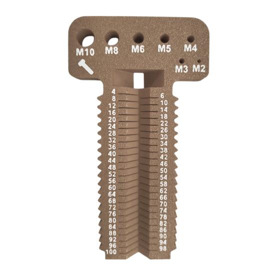 Screw Measuring Tool Heavy Duty Ergonomic High Precision M2-M10 4-100mm Length Screw Nut Bolt Measurement Gauge Tools