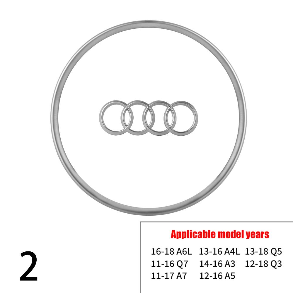 Наклейки-эмблемы на центр руля, декоративное кольцо-рамка для AUDI A3 A4 A5 A6L A4L A8 Q5 Q3 Q7 Q8 Аксессуары
