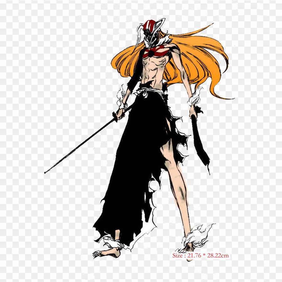 Uniform Ichigo Kurosaki Anime Lron On Patches For Clothes Bag Tshirt Heat Transfer Stickers Stripes Appliques