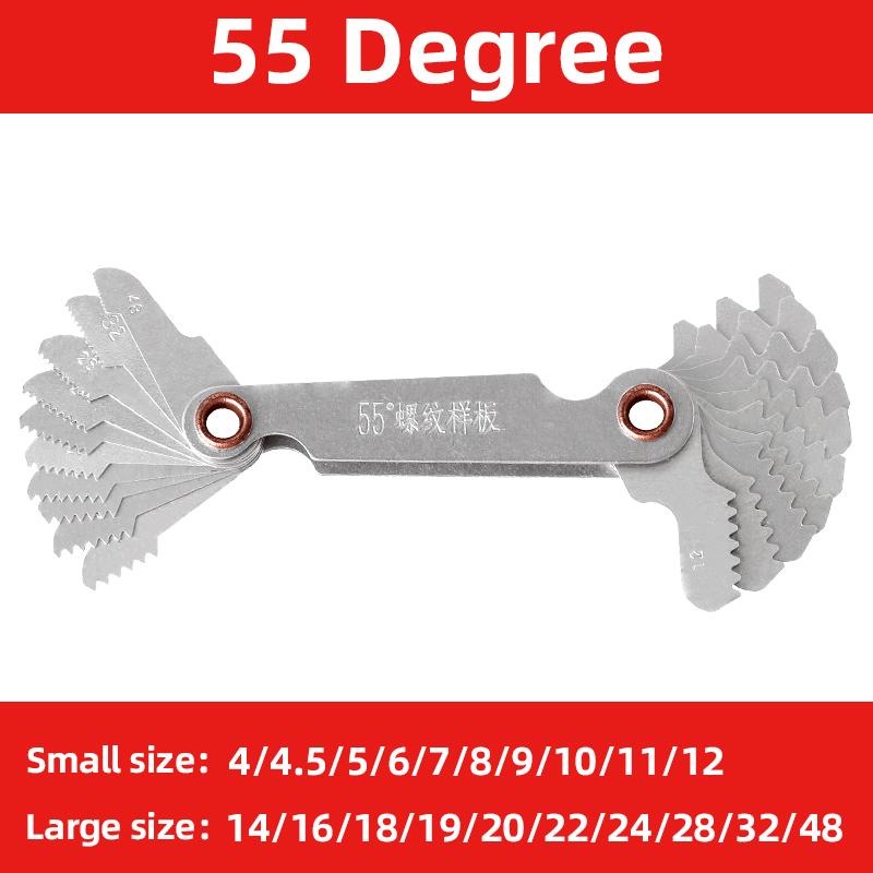 55/60 градусов метрическая резьба пробка калибр имперский зубчатый винт калибры шага углеродистая сталь измерительный инструмент метчик резьба измерение