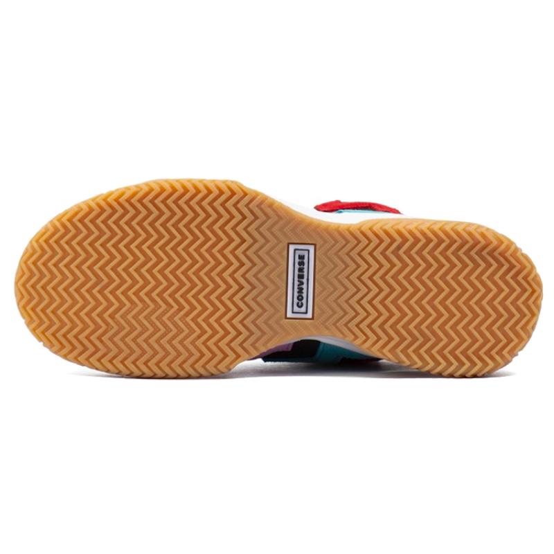 Converse VLTG Basketball Striped Color-blocking Black Sugar Fruit Mid-top Retro Basketball Shoes Women's Black Red Pink