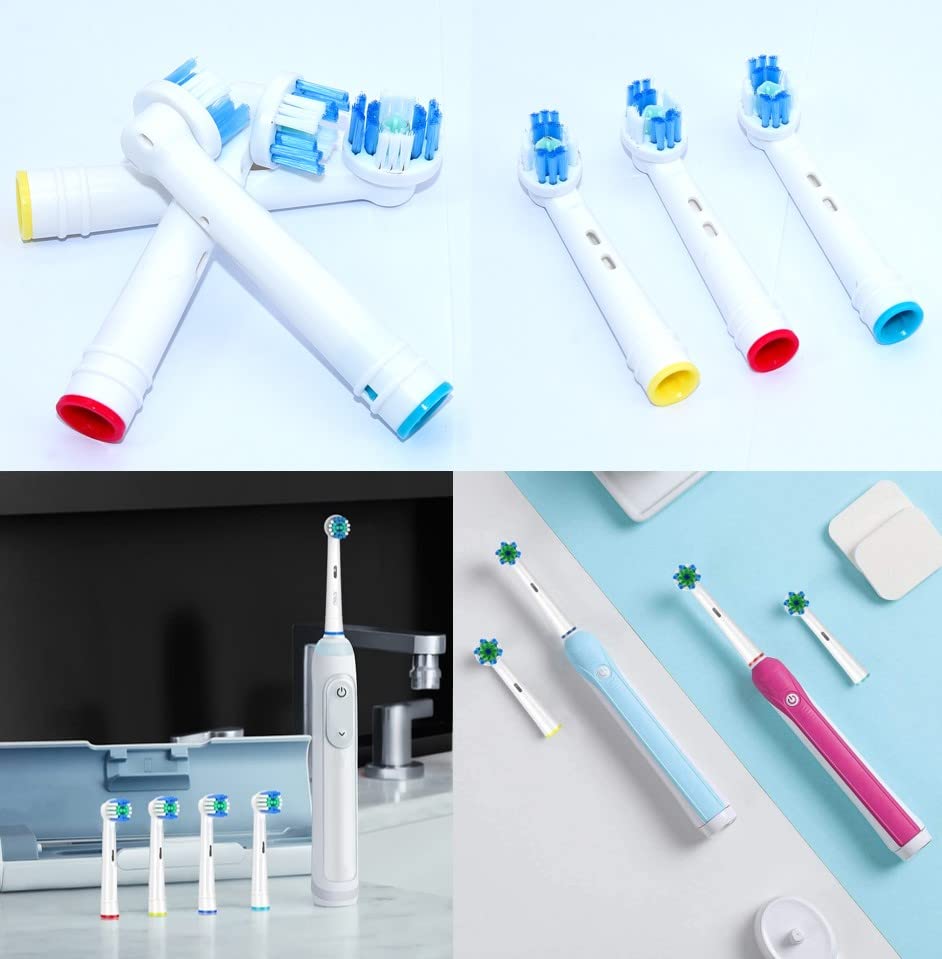 Beauty Bridge Braun Electric Toothbrush Replacement Brush Set Brushes x 2 Brush (Compatible) Oral-B (4 Sets) (Whitening EB-18P)