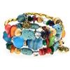 Vintage Colorful Natural Stone Beads Bracelet Bohemian Multilayer Fashion Bracelets for Women and Men Bangles Jewelry