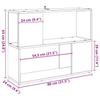 Bookshelf Room Divider Rustic Wood Look 80 x 24 x 63 cm