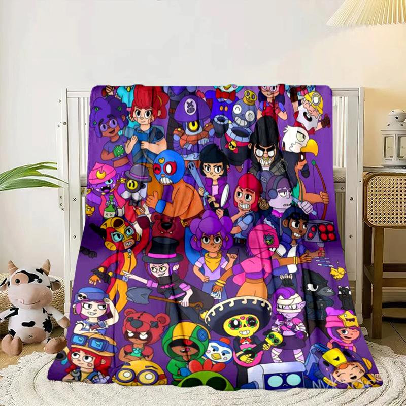 Game Brawl Adventure Heroes Blanket Flannel Blanket for bed, sofa, Camping, Hiking, Picnic Essentials, gift for family Fan gifts
