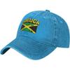 Jamaica Flag Distressed Baseball Cap Washed Cotton Adjustable Dad Hat Outdoor Sun Protection