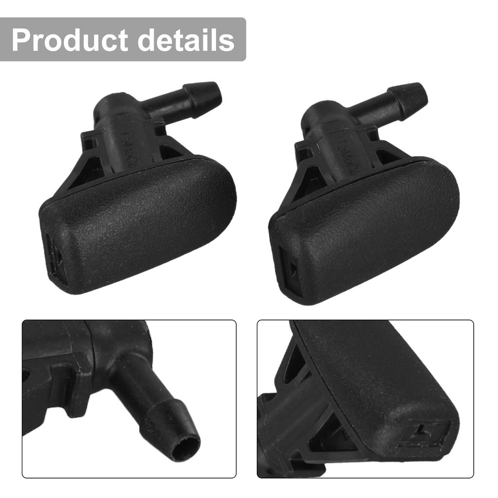 2 Pcs Auto Windshield Washer Nozzle Nozzle Plastic Washer 2012-2017 Black CP9Z-17603-B Fitment For Focus Front Windshield