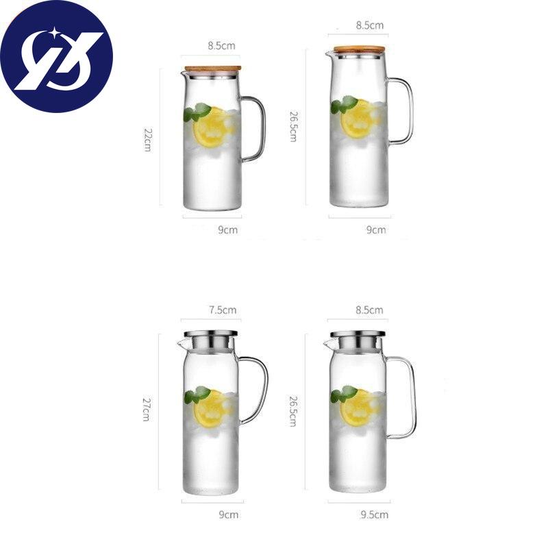 Скандинавская креативная прозрачная стеклянная бутылка для воды, кувшин для сока, емкость, нагреваемый чайник, термостойкий герметичный графин