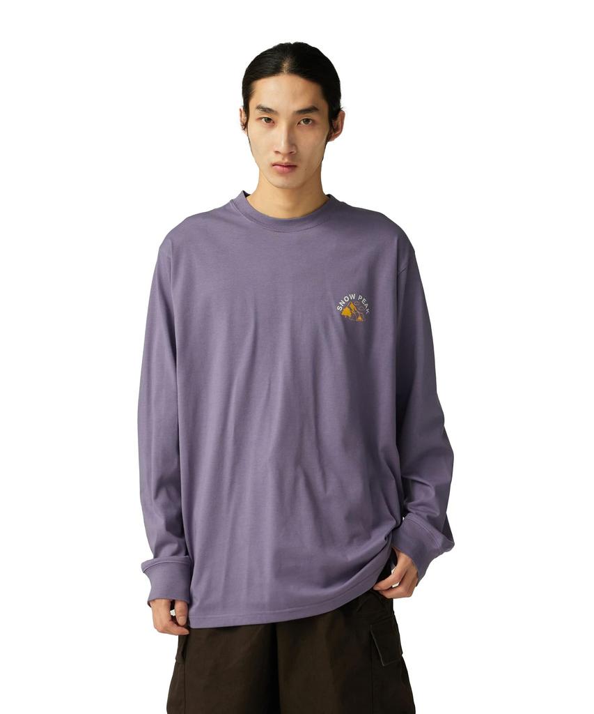 Snow Peak Living With Nature Short and Large L/S T-Shirt TS-25AU009, Sleeve, Men's Women's, Purple,