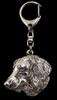Dachshund IV - Silver-plated key ring with a dog in a gift box, handbag decoration, backpack pendant by Art-Dog brand