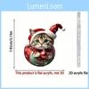 Car Decoration Acrylic Cat Cartoon Christmas Ornament For Festive Home And Auto Decor