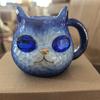 Cat Mug Cat Mineral Crystal Coffee Mugs Tea Cup Handmade Resin Drinking Bottle Cute Animal Home Decor For Kitchen Living Room