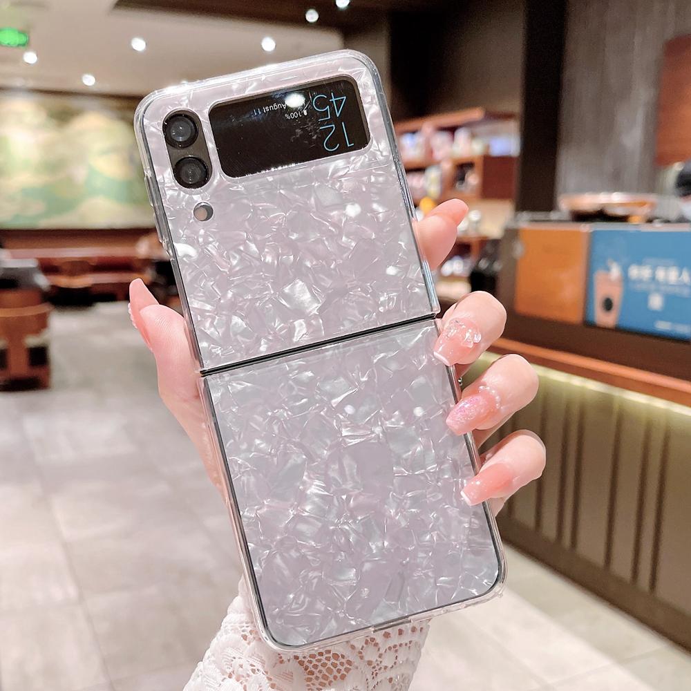 KEYSION Роскошный глянцевый чехол с бриллиантовым узором для Samsung Z Flip 6 5 4 3 5G, противоударный чехол для телефона Galaxy Z Flod 3 4 5 6