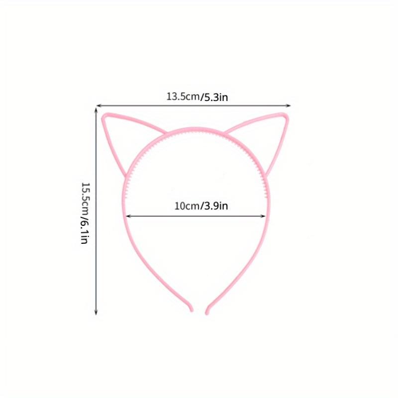 22Cute cat ear headband with plastic bunny bow hair accessory22Brightly colored, comfortable, hand-washable women's headband for party outfits, daily