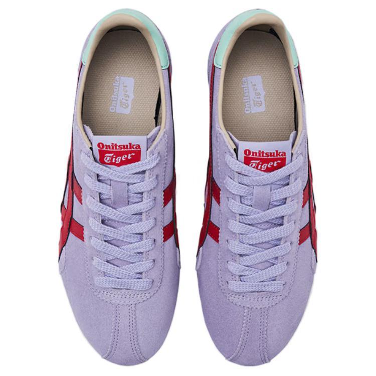 ONITSUKA TIGER Runspark Удобные Минималистичные Нескользящие Прочные Низкие Повседневные Кроссовки Унисекс Повседневная Обувь Фиолетовый Красный 1183C338-500