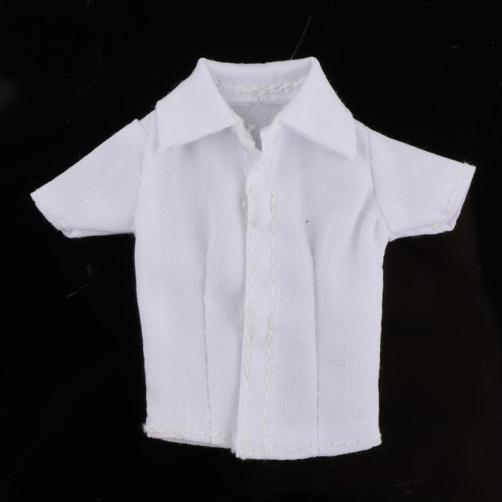 1/12 Button Down Shirt Dress Up Cosplay Accessories Outfit Casual Miniature Trendy Clothing for 6''