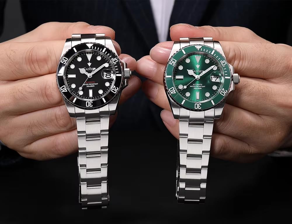 CADISEN Сделано в NH35 немецком ретро водонепроницаемый до 10 механический корпус рабочий наряд нержавеющая сталь сапфир взросление подарок C8216 мужские часы,