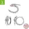 Ретро Персонализированные Серьги-Драконы Клипсы для козелка уха, Средневековые Серьги на удачу из стерлингового серебра S925, Серьги