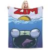 Invaders Zims  Blanket  Warm Soft Funny Plush Throw Blanket For Girls Boys Home Decor Flannel Bedspread Bed Cover