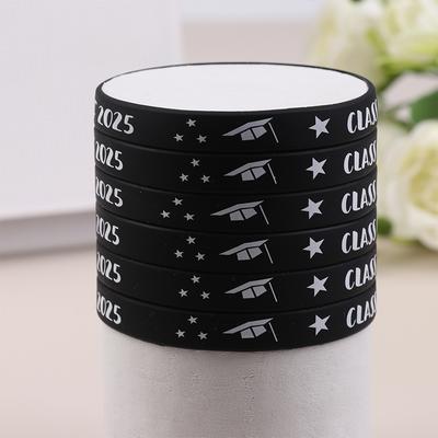30 шт. Класс 2025 Браслет Силиконовые Браслеты Выпускной Резиновые Браслеты Выпускной Праздничный Браслет Для Учителя Студента G