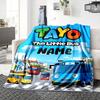 Custom Name Tayo'S Rainbow Friends Party Blanket For Couch Bed Plush Cozy Fuzzy Blanket Super Soft Warm Blankets For Fall And Winter 091648