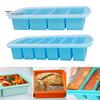 Silicone Soup Freezer Tray with Flexible Lid BPA-Free Leak-proof Versatile Freezing Molds for Soups Sauces And Complementary Food
