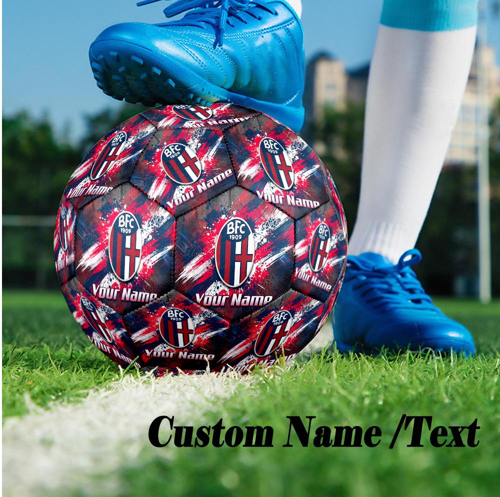Size 5 Football Custom Name Text, Outdoor Training Soccer BallBologna FC