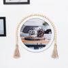 DIY Home Decor Ornament Farmhouse Wood Bead Garland With Jute Rustic Wall Hanging Tassels String