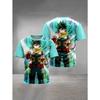 Children's Summer 3D Printed Clothing My Hero Academia Boys and Girls' T-shirts Short-sleeved Tops