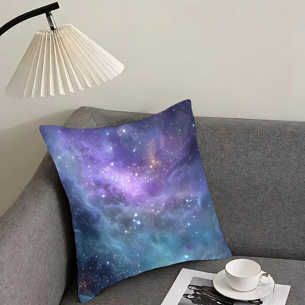 Starry Sky Fashion Cushion Cover Pillowcase Ultra Soft Skin Friendly Fabric Cloud Like Comfort Concealed Zipper