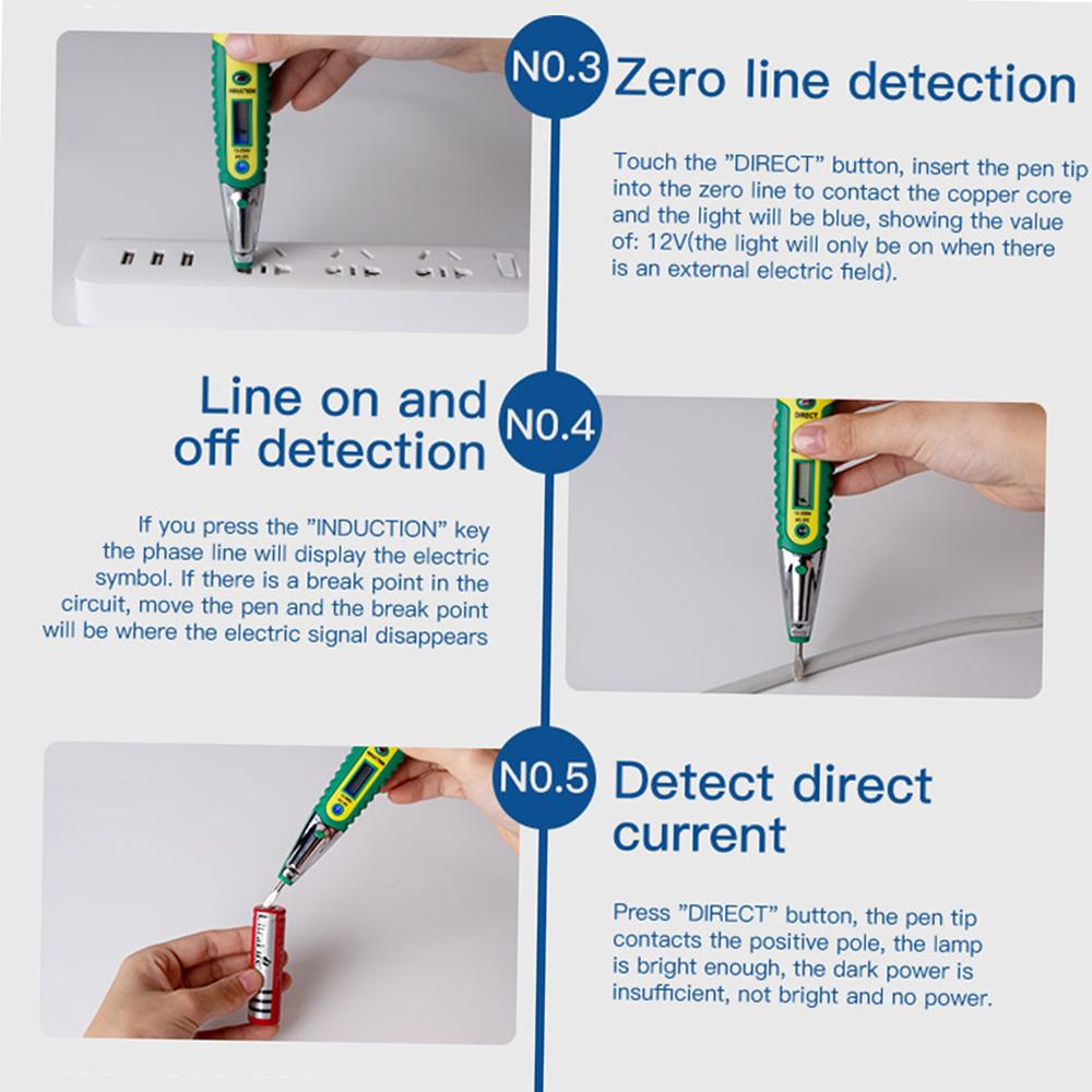 Aneng Testing Pen VD700 AC/DC 12-250V LCD Digital Display Voltage Test Pen Voltage Tester Electric