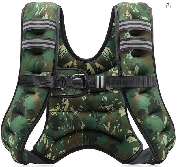 Регулируемый светоотражающий жилет-утяжелитель для фитнеса