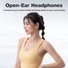 Наушники Bluetooth 5.4 с открытым ухом, светодиодным дисплеем, стереозвуком, беспроводные наушники-вкладыши с микрофоном, водонепроницаемые наушники для тренировок и бега