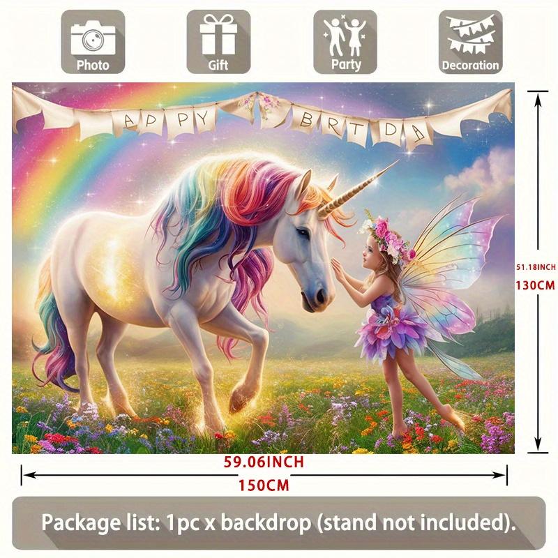Gifts Princess Elf Birthday Party Backdrop, Polyester Banner for Wall Decor & Photo Booth