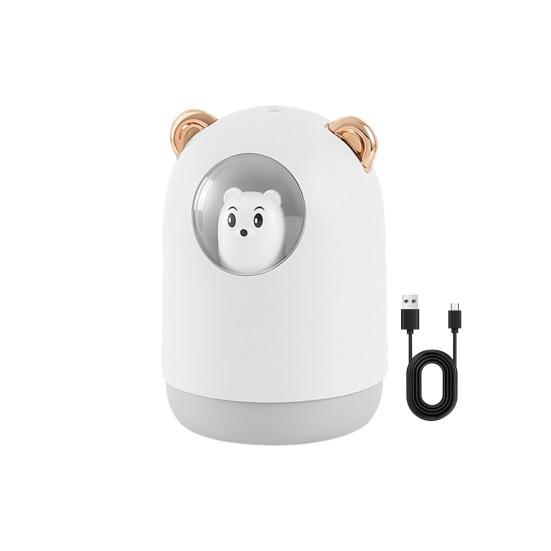 Портативный мини-увлажнитель 300 мл Мультяшный USB-увлажнитель холодного пара с цветной подсветкой Маленький персональный настольный увлажнитель с автоотключением