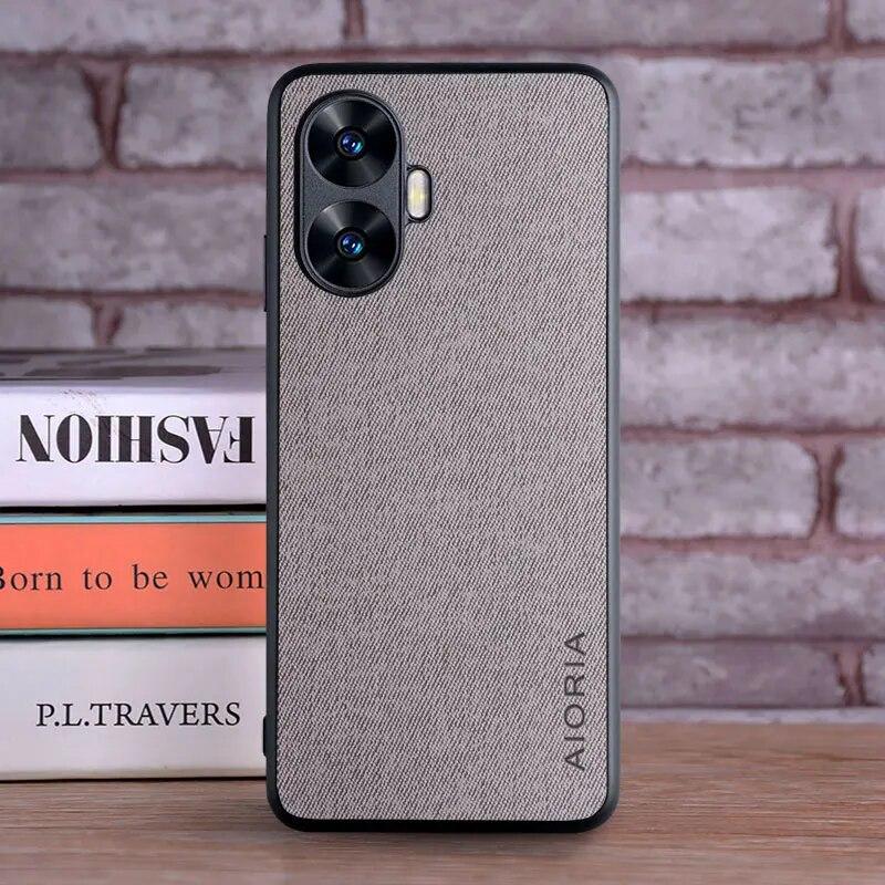 Чехол для Realme C55, чехол, роскошный текстильный, кожаный, мягкий чехол для телефона, чехол для oppo Realme C55, чехол, капа