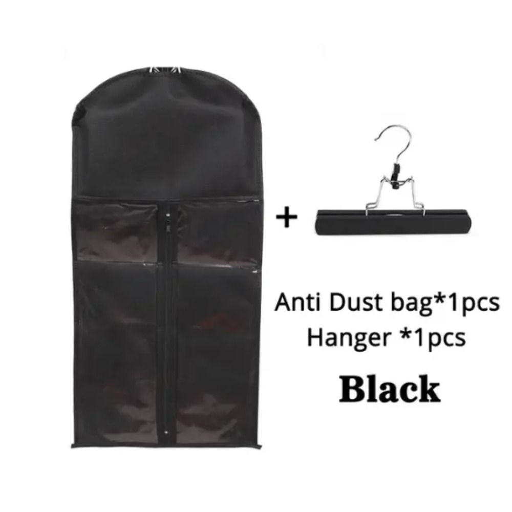 Dustproof Non Woven Wig Bag Visible Fabric Wig Organizer Wig Packing Bags Ponytail