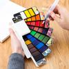Professional 18/24 Colors Solid Watercolor Paint Set Water Color Pigment With Water Brush Pen For School Art Supplies