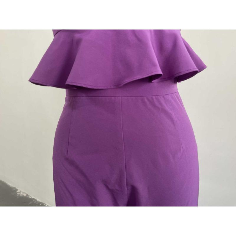 Женский облегающий камзол с рюшами и подолом, прямые брюки с высокой талией, повседневный костюм