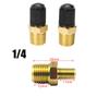 2PS1/4 Inch 1/8 Inch NPT Brass Air Tank Fill Valve NPT Solid Nickel Plated Brass Air Compressor Tank Fill Valve Auto Repair Tool