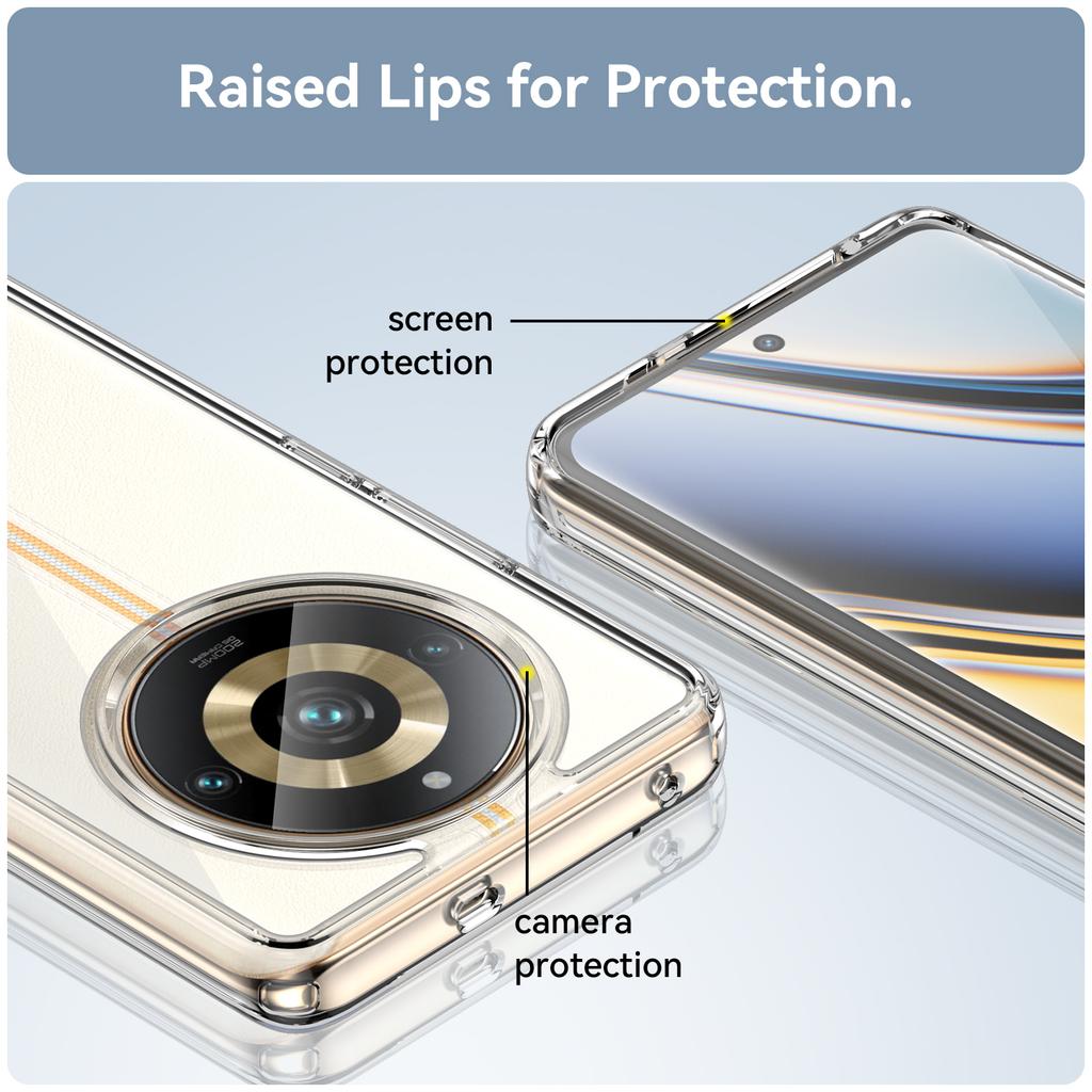 Для Realme 11 Pro 5G/11 Pro+ 5G/Narzo 60 Pro 5G чехол из ТПУ+акрила, защитная крышка для задней панели мобильного телефона