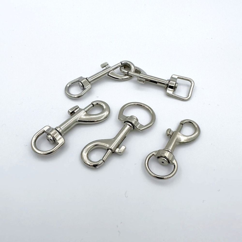 5pcs Leather Strap Belt Keychain Traction Buckles Trigger Clips Luggage Hardware Accessories