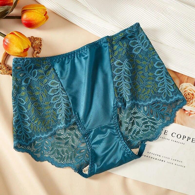 Сексуальные женские трусики с высокой талией, кружевные большие размеры, хлопковые нижние женские трусы, удобное дышащее качественное нижнее белье, женское