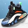 Winter Sneakers Kids Cotton Shoes Sneakers PU Waterproof Plus Velvet Rotating Button Warm Ultra-light Boys Snow Sneakers