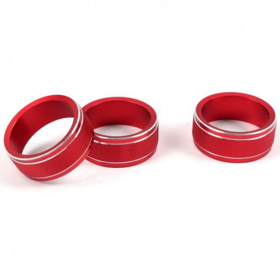 For Subaru WRX/ WRX STI 2015- Adjustment Knob Decor Red 3pcs Metal
